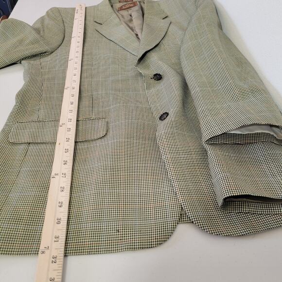 Tasso Elba Men's Blazer 44R 100% Pure New Wool Vitale Barberis Canonico Italy - Picture 12 of 12